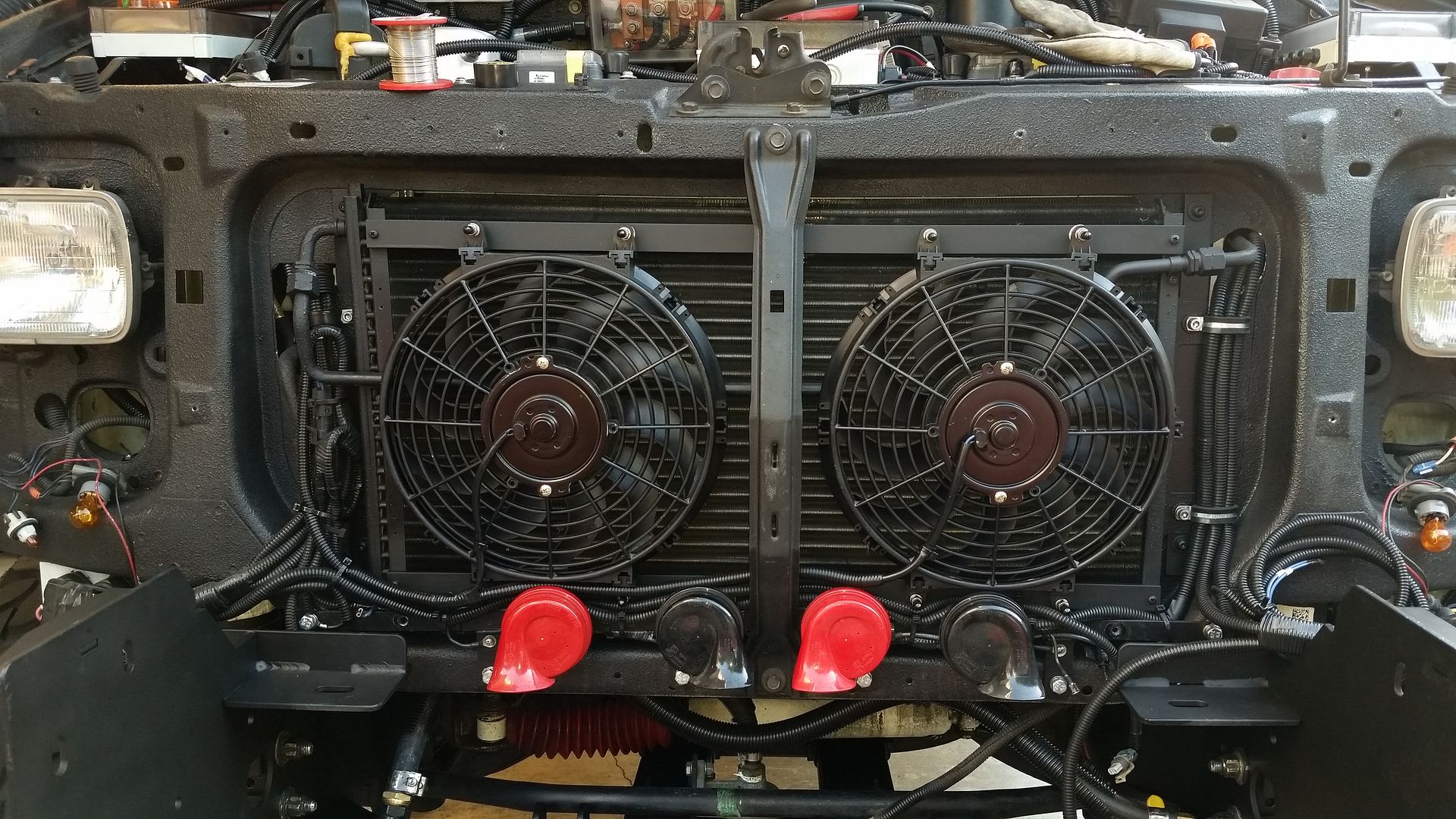 • Putting an electric fan in front of the radiator